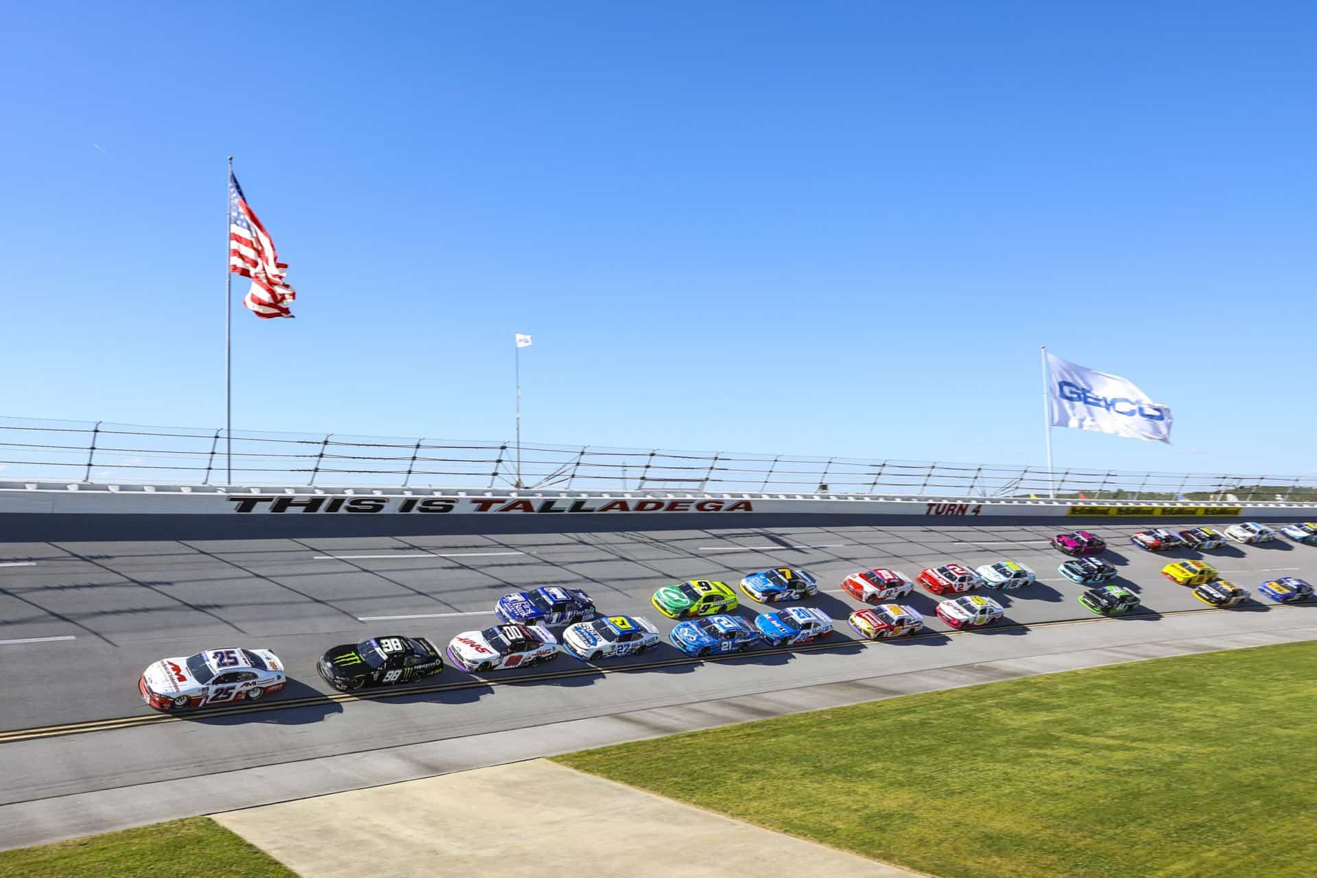 Read more about the article Brett Moffitt Leads Most Laps; Finishes 12th in Talladega Brawl