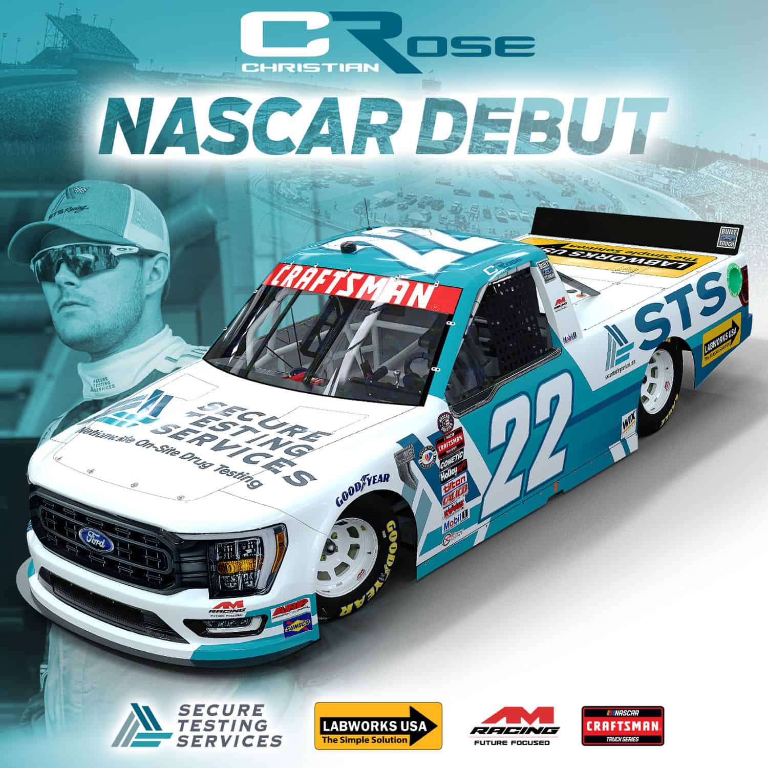Read more about the article Christian Rose to Make NASCAR CRAFTSMAN® Truck Series Debut for AM Racing at Richmond