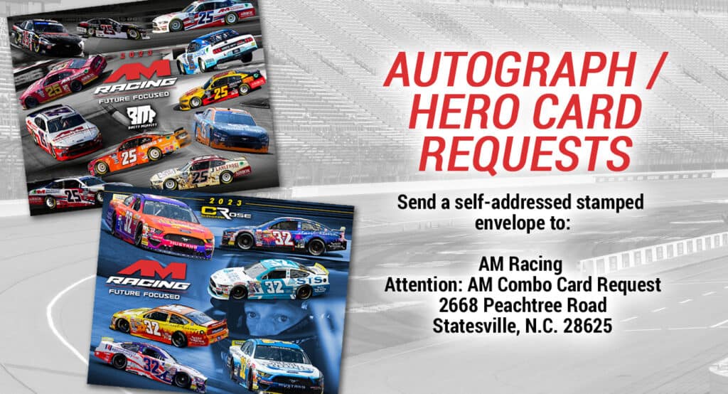 AM Racing Hero Card autograph requests